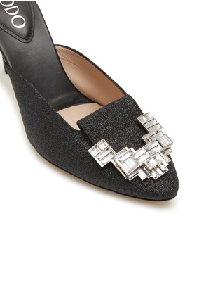 Detail View - Click To Enlarge - RODO - Aileen 80 Crystal Embellished Glittered Mules