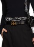 Figure View - Click To Enlarge - BALENCIAGA - LL Logo Leather Belt