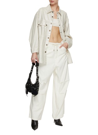 Figure View - Click To Enlarge - DARKPARK - Julie Waxed Glitter Denim Jacket