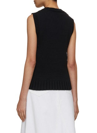 Back View - Click To Enlarge - GANNI - Intarsia Knit Vest