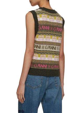Back View - Click To Enlarge - GANNI - Graphic Intarsia Vest