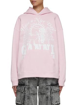 Main View - Click To Enlarge - GANNI - Isoli Animals Oversized Hoodie