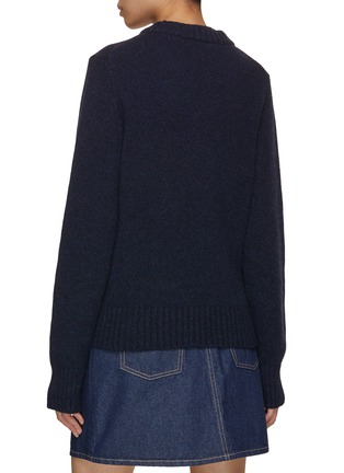 Back View - Click To Enlarge - GANNI - Graphic Flower Intarsia Sweater