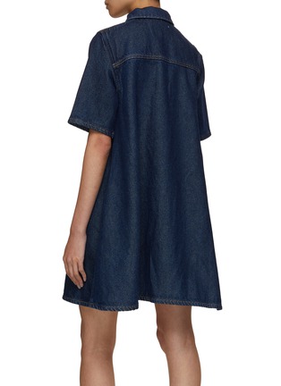 Back View - Click To Enlarge - GANNI - Denim Mini Dress