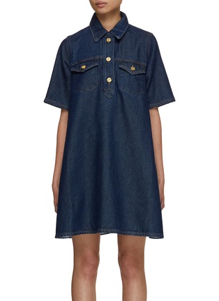 Main View - Click To Enlarge - GANNI - Denim Mini Dress