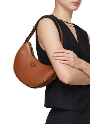 Figure View - Click To Enlarge - PRADA - Leather Hobo Bag
