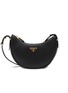 Main View - Click To Enlarge - PRADA - Logo Plaque Leather Hobo Bag