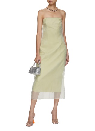 Figure View - Click To Enlarge - GAUGE81 - Punta Silk Layer Cotton Tube Dress