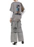 Figure View - Click To Enlarge - JUUN.J - Acid Wash Cargo Jeans