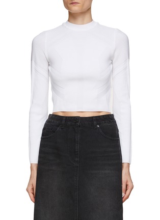 Main View - Click To Enlarge - JUUN.J - Jacquard Detail Cropped Sweater
