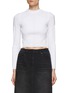 Main View - Click To Enlarge - JUUN.J - Jacquard Detail Cropped Sweater