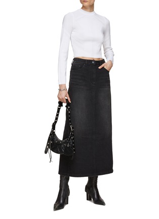 Figure View - Click To Enlarge - JUUN.J - Jacquard Detail Cropped Sweater