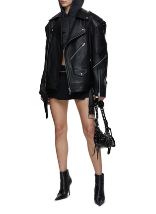 JUUN.J Oversize Leather Biker Jacket Women Lane Crawford