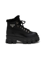 Prada 55 leather ankle boots hotsell