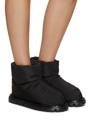 Figure View - Click To Enlarge - PRADA - Padded Nylon Winter Ankle Boots