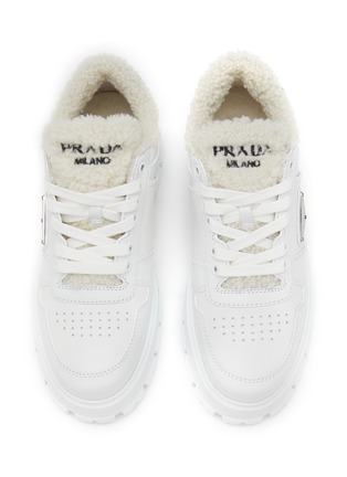 Detail View - Click To Enlarge - PRADA - 45 Leather Platform Sneakers