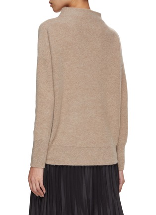 Back View - Click To Enlarge - VINCE - Funnel Neck Cashmere Knit Sweater