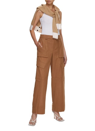 Figure View - Click To Enlarge - VINCE - High Waist Wide Leg Cargo Pants