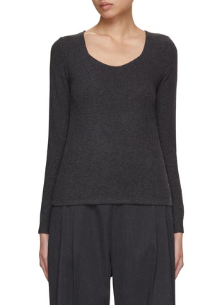 Main View - Click To Enlarge - VINCE - Scoop Neck Knitted Top