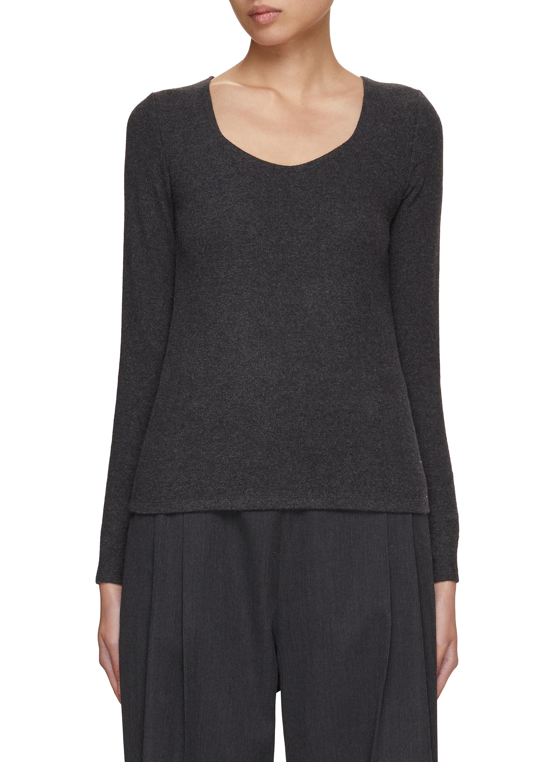 Scoop Neck Knitted Top