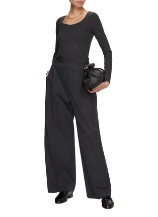 Figure View - Click To Enlarge - VINCE - Scoop Neck Knitted Top