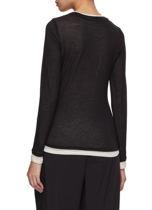 Back View - Click To Enlarge - VINCE - Double Layered Long Sleeve T-Shirt