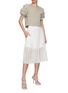 Figure View - Click To Enlarge - AUTOPILOT - Pleated Sheer Panel Skirt