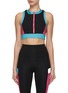 BEACH RIOT Scuba Zip Up Bra Top
