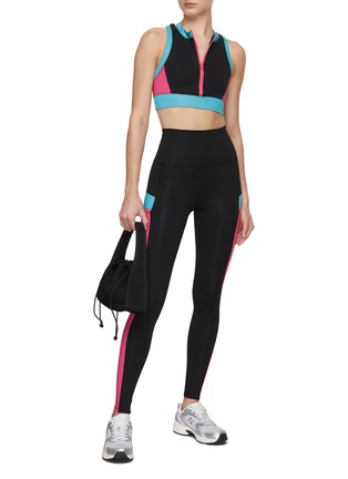 Figure View - Click To Enlarge - BEACH RIOT - Scuba Zip Up Bra Top