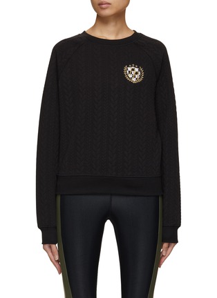 Main View - Click To Enlarge - BEACH RIOT - Cable Knit Embossed Sweater