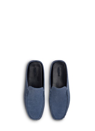 Main View - Click To Enlarge - FRETTE - Morris suede basketweave men's slippers