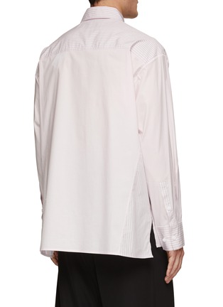 Back View - Click To Enlarge - FENG CHEN WANG - Panelled Stripe Cotton Shirt