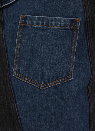  - FENG CHEN WANG - Stripe Panelled Denim Shirt