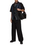 Figure View - Click To Enlarge - FENG CHEN WANG - Stripe Panelled Denim Shirt