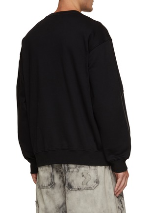 Back View - Click To Enlarge - FENG CHEN WANG - Oversized Logo Embroidery Panelled Sweater
