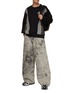 Figure View - Click To Enlarge - FENG CHEN WANG - Oversized Logo Embroidery Panelled Sweater