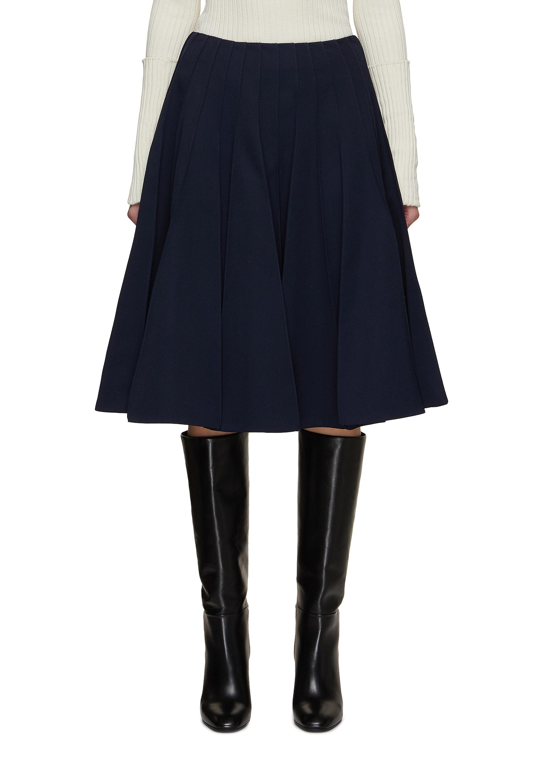 BOTTEGA VENETA Grain De Poudre Pleated Skirt