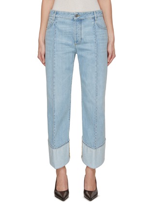 Main View - Click To Enlarge - BOTTEGA VENETA - Curved Bleached Jeans