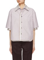 Men's Loose fit shirt with embroidered logo | Black | Diesel