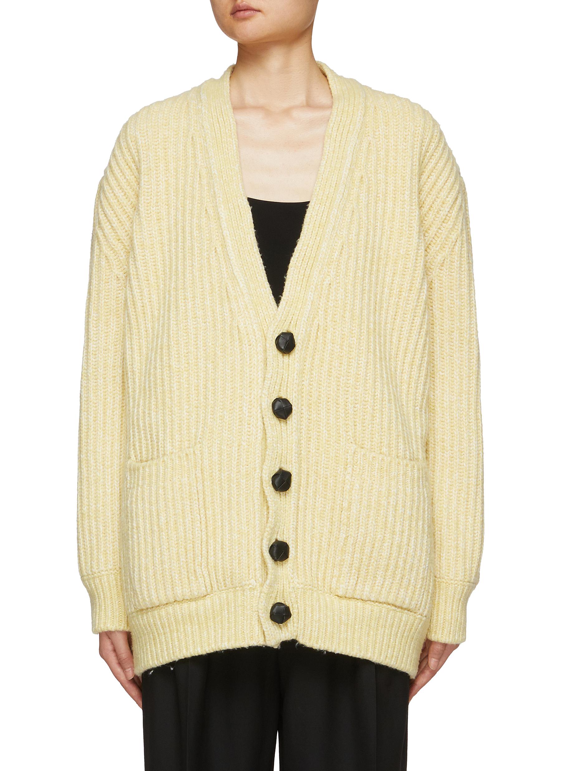 Elbow Patch Ribbed Cardigan
