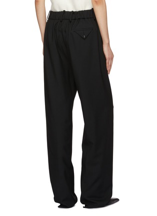 Back View - Click To Enlarge - BOTTEGA VENETA - Elastic Waistband Wool Twill Pants