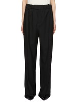 【送料関税込み】BOTTEGA VENETA Black Wool Pant Wool twill straight pants in black - Bottega Veneta | Mytheresa