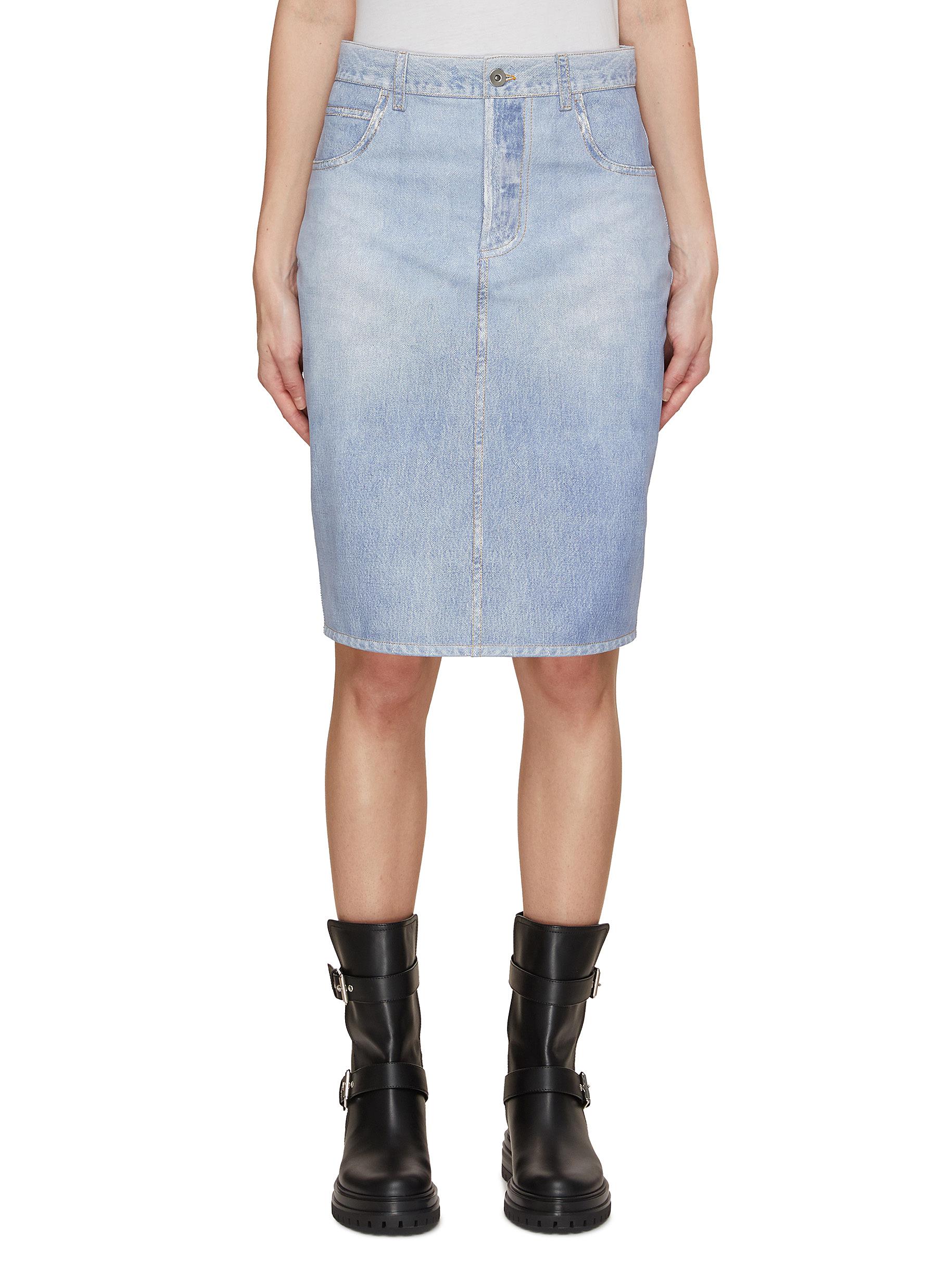 Denim Printed Skirt
