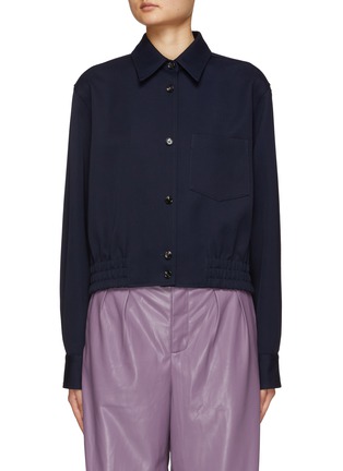 Main View - Click To Enlarge - BOTTEGA VENETA - Grain De Poudre Elastic Waist Shirt