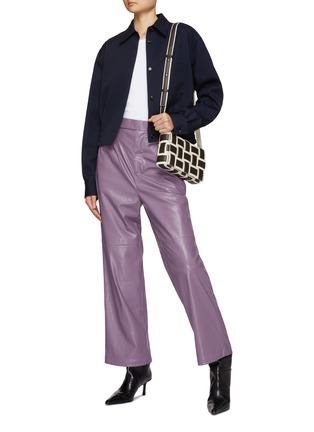 Figure View - Click To Enlarge - BOTTEGA VENETA - Grain De Poudre Elastic Waist Shirt