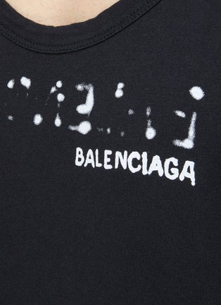 Balenciaga T-shirt with rhinestone logo, Women's Clothing