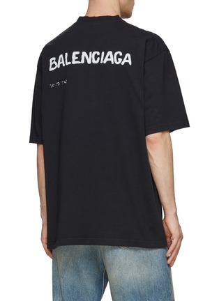 Back View - Click To Enlarge - BALENCIAGA - Logo Relaxed Fit T-Shirt