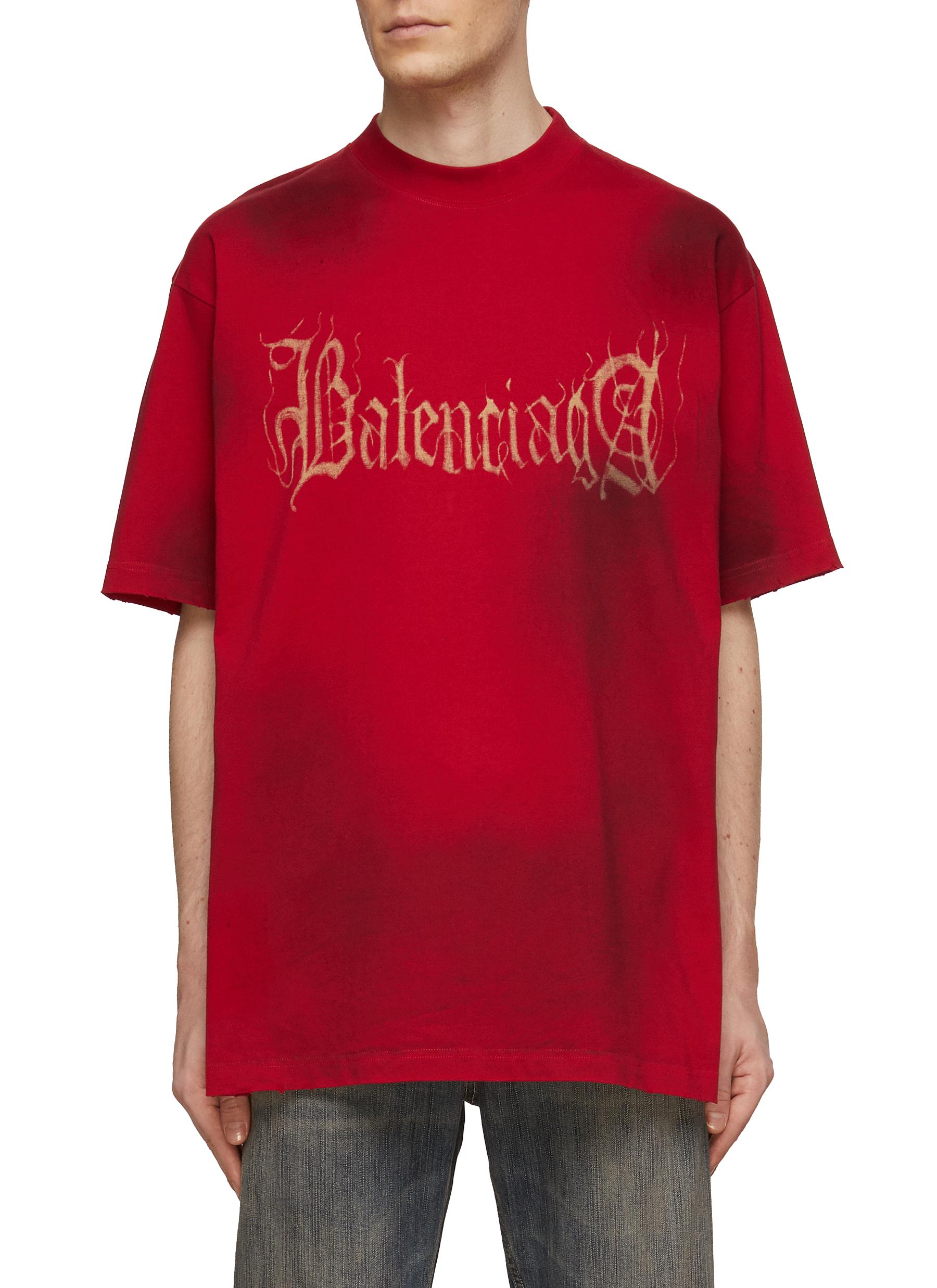 kløft Intensiv Kor BALENCIAGA | Heavy Metal Logo Print T-Shirt | Men | Lane Crawford