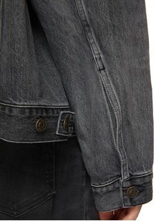 BALENCIAGA | Dark Wash Oversized Denim Hoodie | Men | Lane Crawford