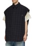Detail View - Click To Enlarge - BALENCIAGA - Checkered Flannel Shirt With Detachable Sleeves